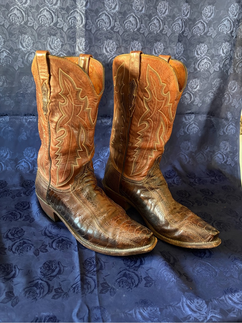 Lucchese 1883 N1119 Ostrich Leather Boots-Men’s Size 10D-Normal Width